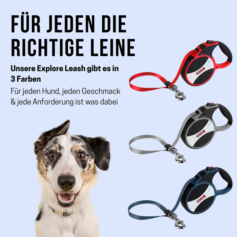 Alcott KONG Retractable Explore Dog Leash, 24 ft. Large Grey - BeesActive Australia
