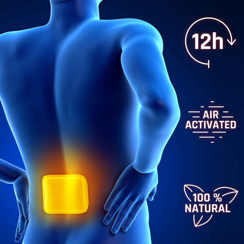 Heat Patch Back, Neck and Shoulders – 12h Soothing deep Heat, Back Warmer – Body Warmer self-Adhesive and air Activated – 5 Pieces - BeesActive Australia