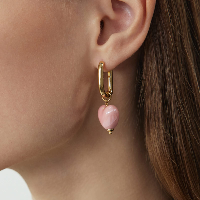 C.Paravano Hoop Earrings for Women | 925 Sterling Silver or 18K Gold Plated Hoop Earrings | Huggie Earrings for Women | Lightweight Hoops | Hypoallergenic Earring for Women EARRING_31_PINK - BeesActive Australia