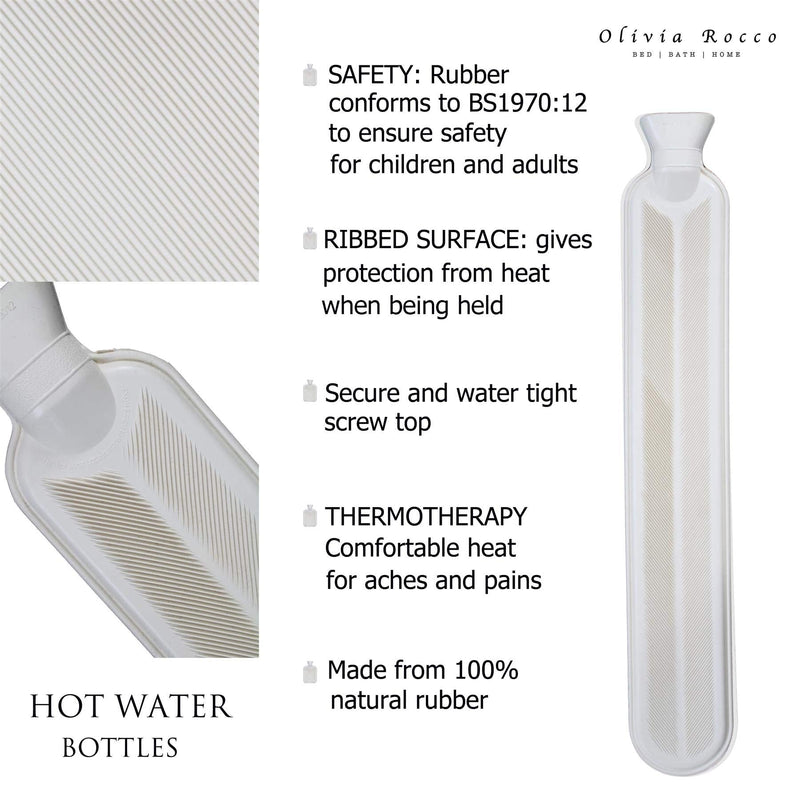 Olivia Rocco Extra Long Hot Water Bottle with Super Soft Unicorn Pug Cover 72 cm Thermotherapy 2L Pure Natural Rubber Winter Gift, Cockapoo - BeesActive Australia