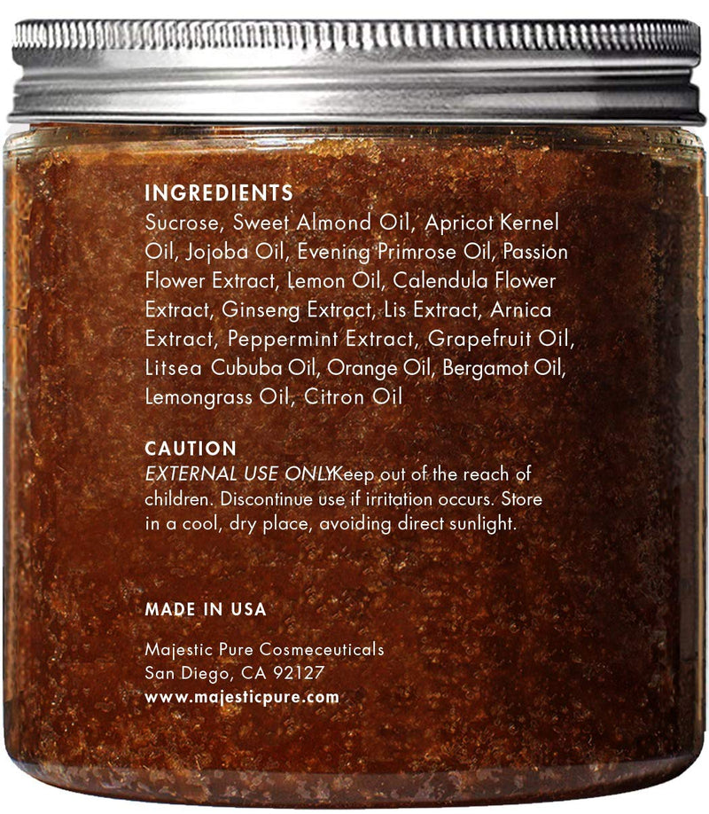Brown Sugar Body Scrub for Cellulite and Exfoliation - Natural Body Scrub - Reduces The Appearances of Cellulite, Stretch Marks, Acne, and Varicose Veins, 10 Ounces BrownSugar - BeesActive Australia