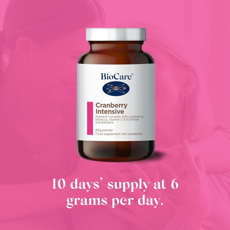 BioCare Cranberry Intensive | Nutrient Complex with Cranberry, Hibiscus, Vitamin C & 10 Billion Live Bacteria - BeesActive Australia