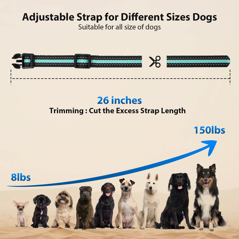 GHORA RS1 Dog Training Collar w/Remote 1200Ft Control Range, Dog Shock Collar 3 Modes, Beep, Vibration and Shock,Rechargeable Waterproof Trainer E-Collar ,for Small Medium Large Dogs( 8-150lbs) BLUE - BeesActive Australia