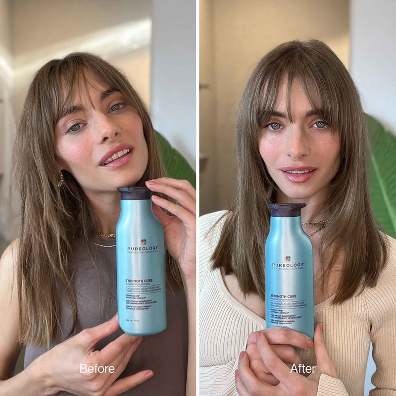 Pureology | Strength Cure | Strengthening Conditioner | For Damaged, Colour Treated Hair | Vegan | 266ml - BeesActive Australia