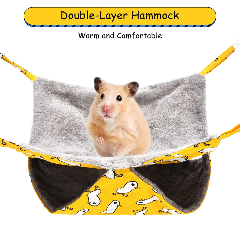 XINRUI 2 Pack Ferret Rat Hammock, Guinea Pig Cage Accessories,13.7x13.7 Inches,Pet Cage Hanging Bunkbed Hammock for Small Animals,GuineaPig,Ferret,Kitten,Squirrel,Chinchilla,Rat,Parrot - BeesActive Australia