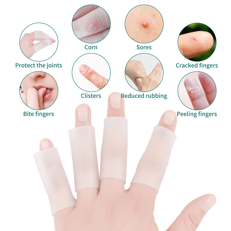 Gel Finger Sleeve , Finger Cot Protectors, Relief from Pain of Finger Tips Cracked, Arthritis, Avoid Biting Your Fingers - BeesActive Australia