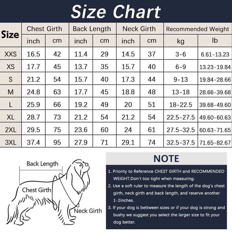 ROZKITCH Dog Winter Coat Soft Fleece Pullover Pajamas, Pet Windproof Warm Cold Weather Jacket Vest Cozy Onesie Jumpsuit Apparel Outfit Clothes for Small, Medium, Large Dogs Walking Hiking Travel Sleep S:Chest Girth-21.2in Dark Blue - BeesActive Australia