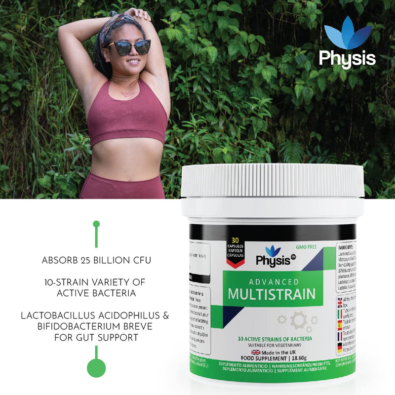 PHYSIS Advanced Probiotics | 10 Capsules (5 Day Antibiotic Treatment) | 25 Billion CFU Probiotic | Bloated Stomach Relief Tablets | Probiotics for Gut & Digestion | Probiotics for Women & Men 10 Count (Pack of 1) - BeesActive Australia