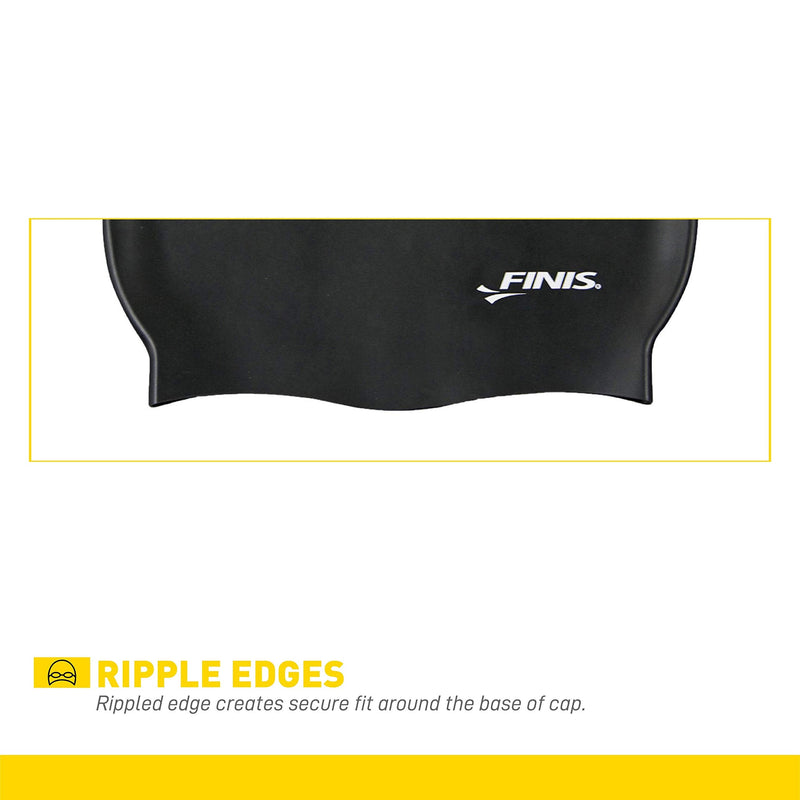 Silicone Swim Cap Black - BeesActive Australia