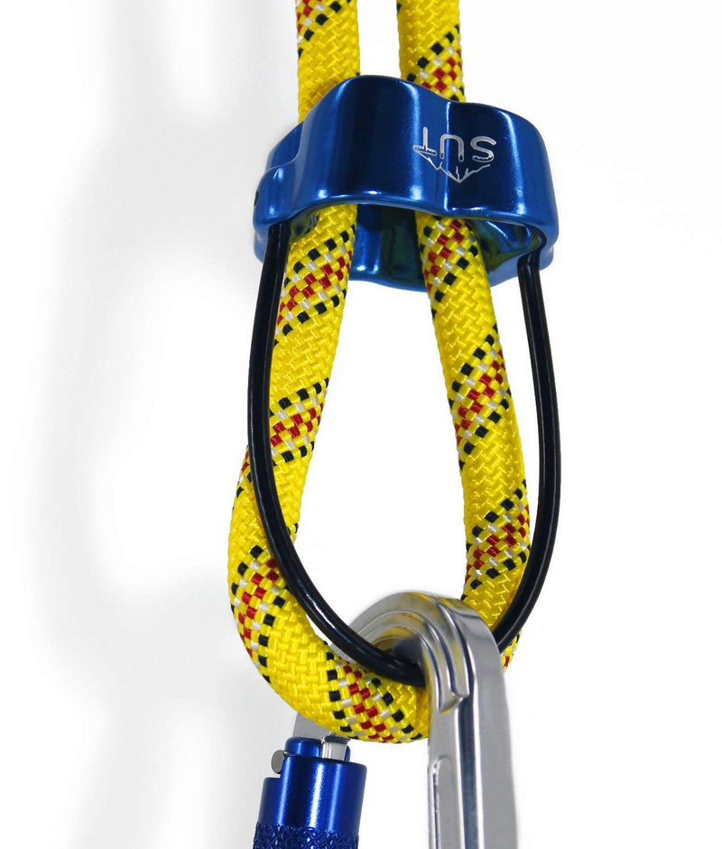 NewDoar Climbing Abseiling Belay Device ATC Rappelling Descender 25KN V-grooved Equipment Blue - BeesActive Australia