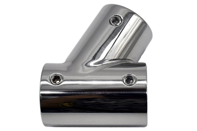 MARIEN City Tee Connector Hand Rail 45° / 60°/ 90°Fittings 3-Ways for 1'' Tube Marine Grade Stainless Steel Heavy Duty Boat Hardware (2Pack) 45° - BeesActive Australia