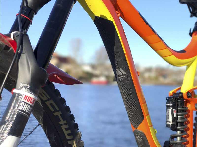 All Mountain Style AMS High Impact Frame Guard Extra Solid Protects your bike from scratches and dings Black/Silver - BeesActive Australia