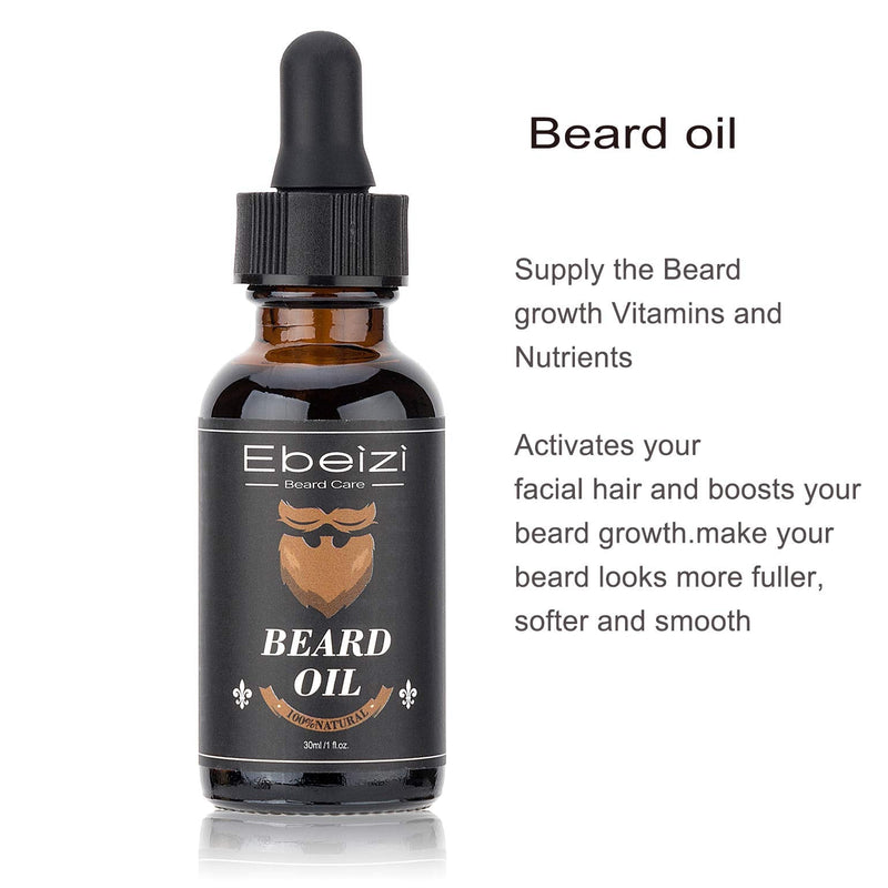 Ebeizi Beard Grooming Kit for Men, Beard Derma Roller for Men' Beard Growth, Includes Beard Oil, Beard Balm, Beard Brush, Beard Gift Kit for Men - BeesActive Australia