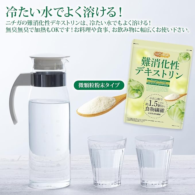 NICHIGA TK1 Indigestible Dextrin, 3.7 lbs (1.7 kg), Water Soluble Dietary Fiber, Smooth Solution, Rich in Dietary Fiber, 0 Protein - BeesActive Australia