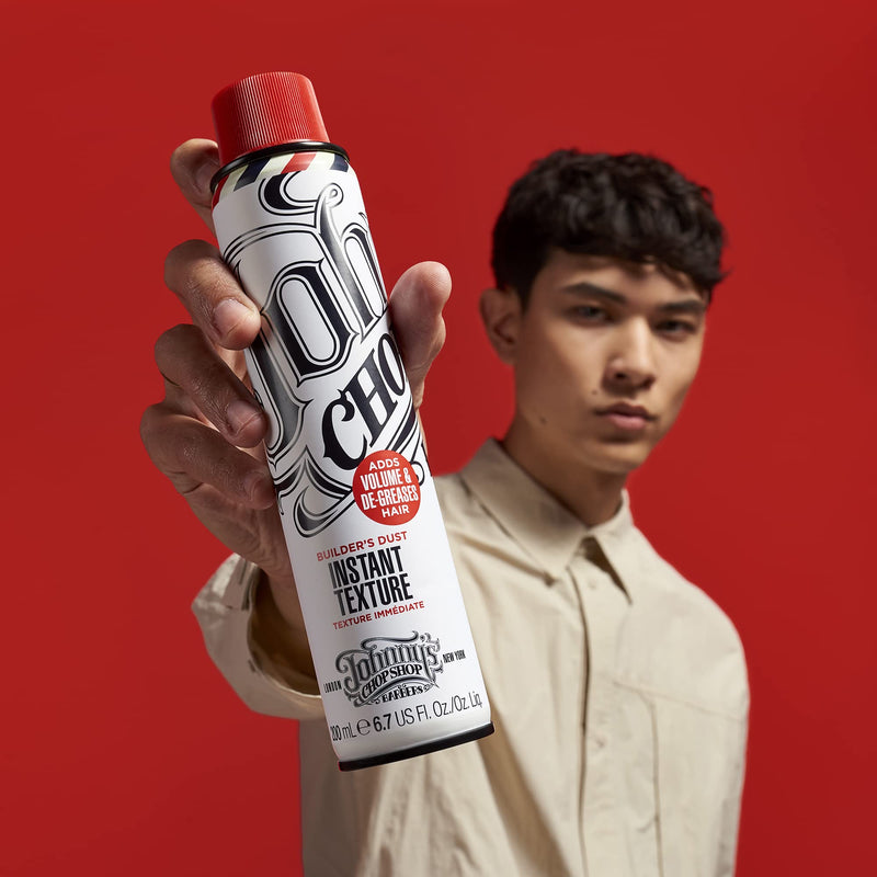 Johnny's Chop Shop - Builder's Dust Instant Texture Spray, Adds Volume & Refreshes Hair (200ml) Pack of 1 - BeesActive Australia