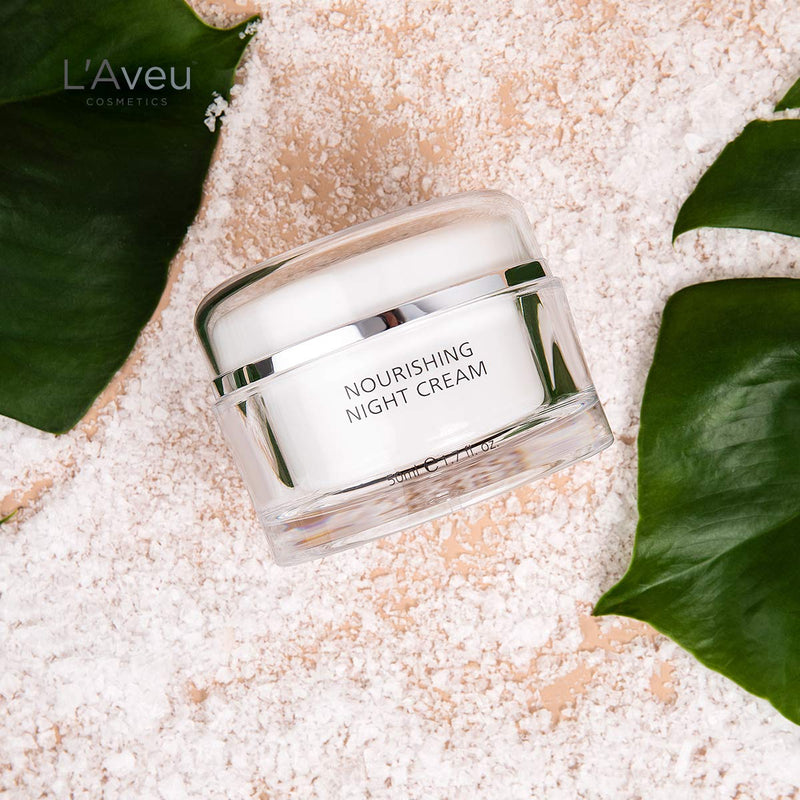 L'Aveu Nourishing Night Cream - Anti-Aging Nighttime Moisturizer for Face - Natural Moisturizing Facial Care Blend with Dead Sea Minerals, Shea Butter, Jojoba & Avocado - Gentle Skin Renewal - 1.7 oz 1.69 Fl Oz (Pack of 1) - BeesActive Australia