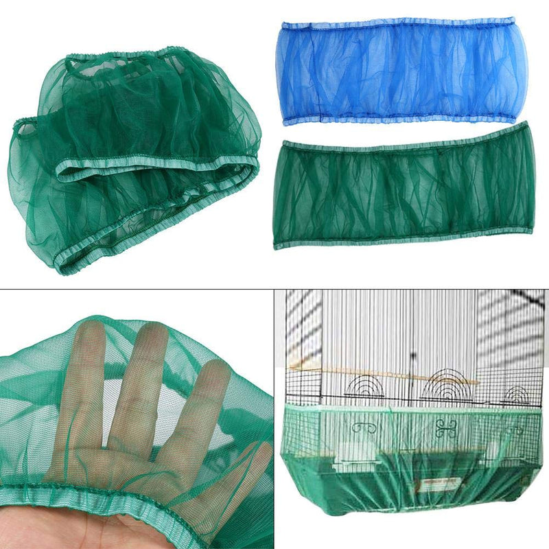 Birdcage Covers, Large Size Ventilated Nylon Bird Cage Cover Shell Seed Catcher Pet Products(Green) - BeesActive Australia