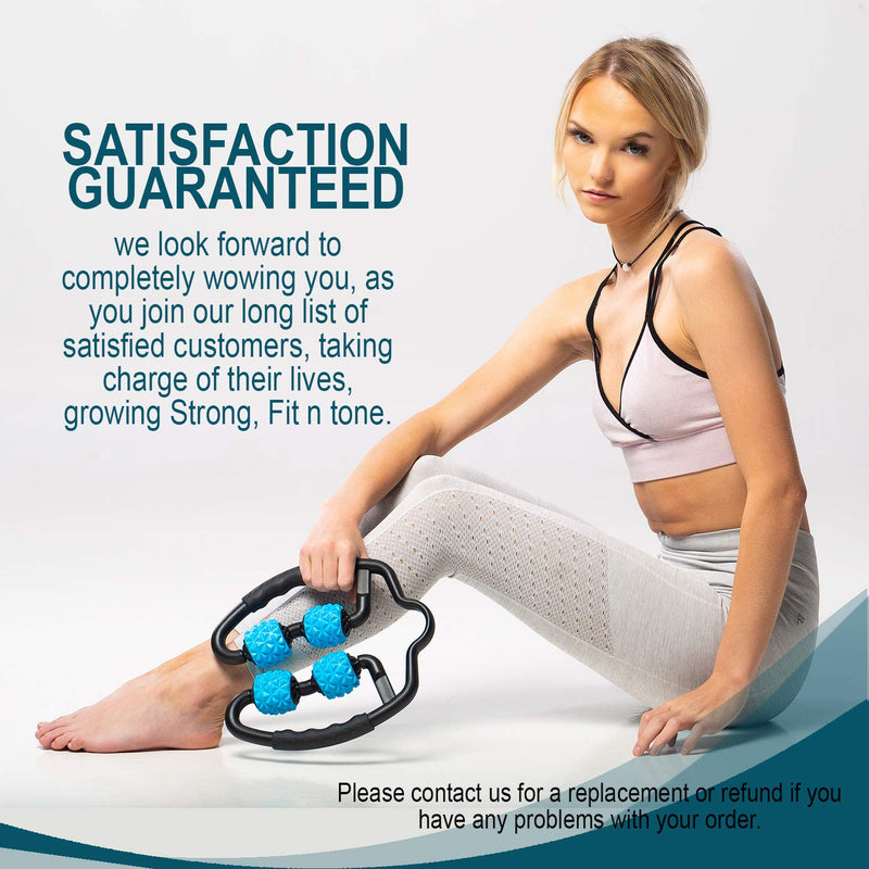 Foam Roller Deep Tissue Massager | Fascia Blaster Myofascial Massage Tools with Drawstring Gym Bag | Muscle Roller for Legs | Fit Roller Pro, High Density Foam Trigger Point Leg Circulation Massager Black - BeesActive Australia