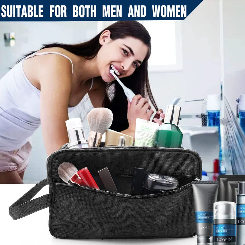 Toiletry Bag for Men Travel Wash Bags for Men Spacious Black Waterproof Shaving, Gym, Make up Bag for Men & Women - BeesActive Australia