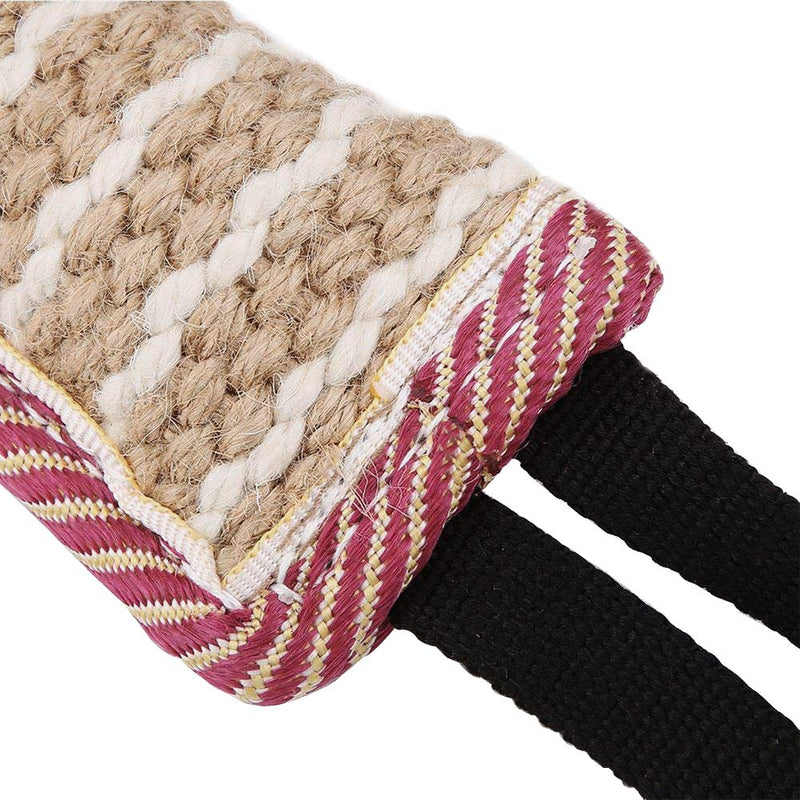 Dog Tug Toy |Tug of War Dog Toy |Jute Bite Pillow with 2 Handles for Puppy Training Interactive Play, Fetch, K9 |Suitable for Small Medium Large Dogs Style 1 - BeesActive Australia