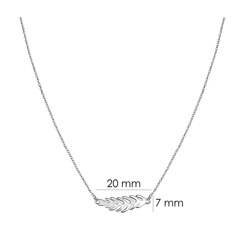 Sofia Milani - Women's Necklace 925 Silver - Leaf Pendant - 50264 - BeesActive Australia