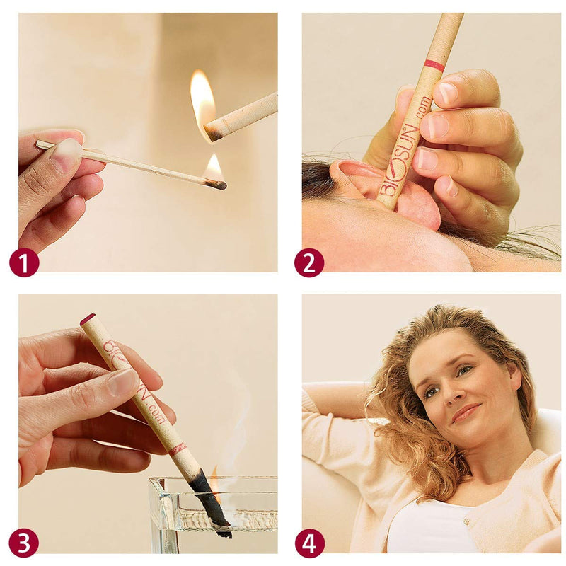 4 Pieces (2 Pairs) BIOSUN Wellbalance Earcandles, Lavender/Rosemary/Gurjun Balsam - BeesActive Australia