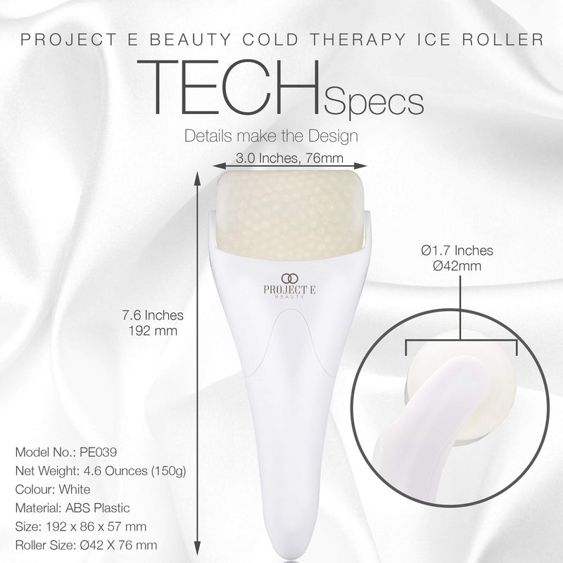 Project E Beauty Ice Roller Cold Therapy | Face Eye Body Massage Massager Under Eye Puffiness Brightening Cooling Cool Tightening Reduce Wrinkles Dark Circles Muscle Soreness Pain Relief Redness - BeesActive Australia