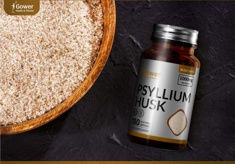 GH Psyllium Husk Capsules 180 Vegan Fibre Supplement Capsules