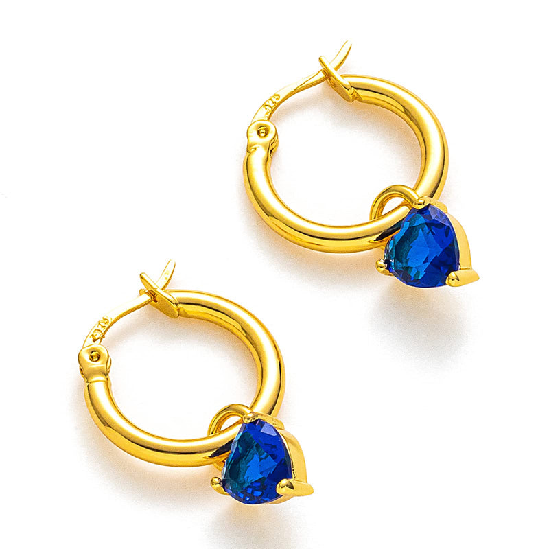 C.Paravano Hoop Earrings for Women | 925 Sterling Silver or 18K Gold Plated Hoop Earrings | Huggie Earrings for Women | Lightweight Hoops | Hypoallergenic Earring for Women EARRING_39_VIOLET - BeesActive Australia