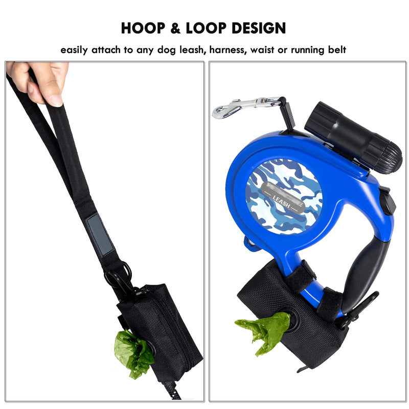 2 Pack Dog Poop Bag Holder, Poop Bag Holders for Leashes, CAKOVANO Pet Dog Waste Bag Dispenser Leash Attachment – Fits Any Dog Leash – Includes 2 Pack Poop Bag Dispenser & 4 Free Rolls of Poop Bags - BeesActive Australia