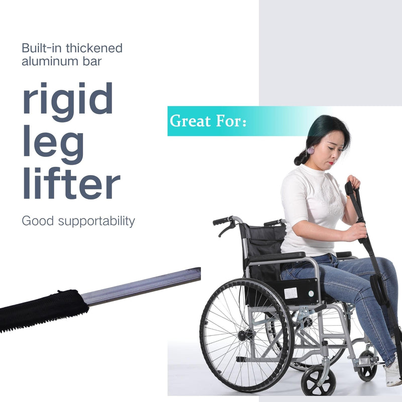 Fanwer 35-44 Inch Long Leg Lifter Strap - Multi-Loop Adjustable, Padded Handgrips & Soft Foot Pad, Hip & Knee Replacement Surgery, Rigid Foot Loop & Hand Grip, Mobility Aids for Wheelchair, Car, Bed 1 Count (Pack of 1) - BeesActive Australia