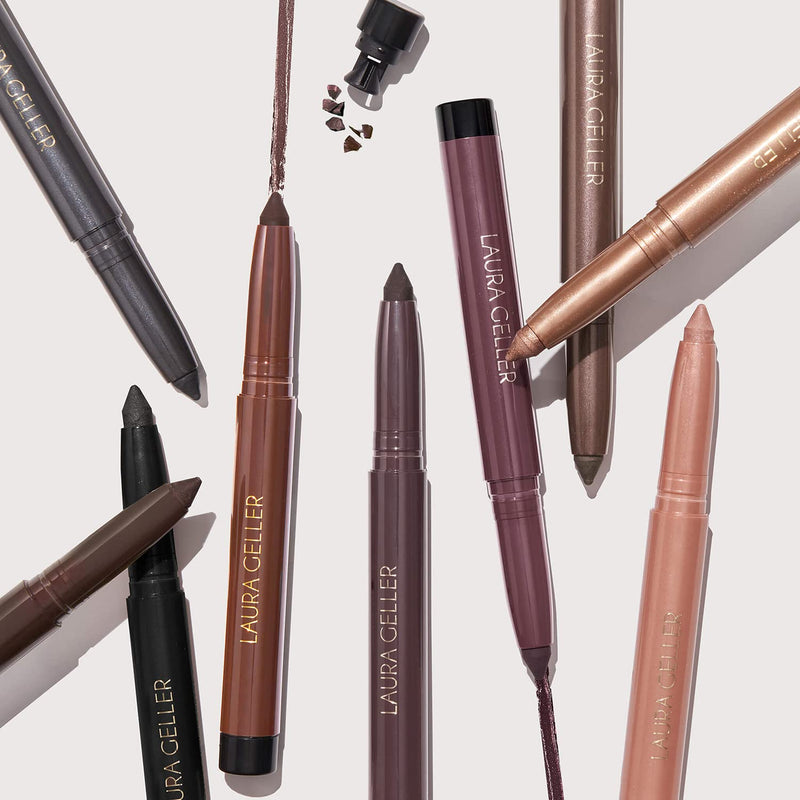 LAURA GELLER NEW YORK Kajal Longwear Kohl Eyeliner Pencil with Caffeine, Smooth & Blendable Makeup, Dark Brown - BeesActive Australia