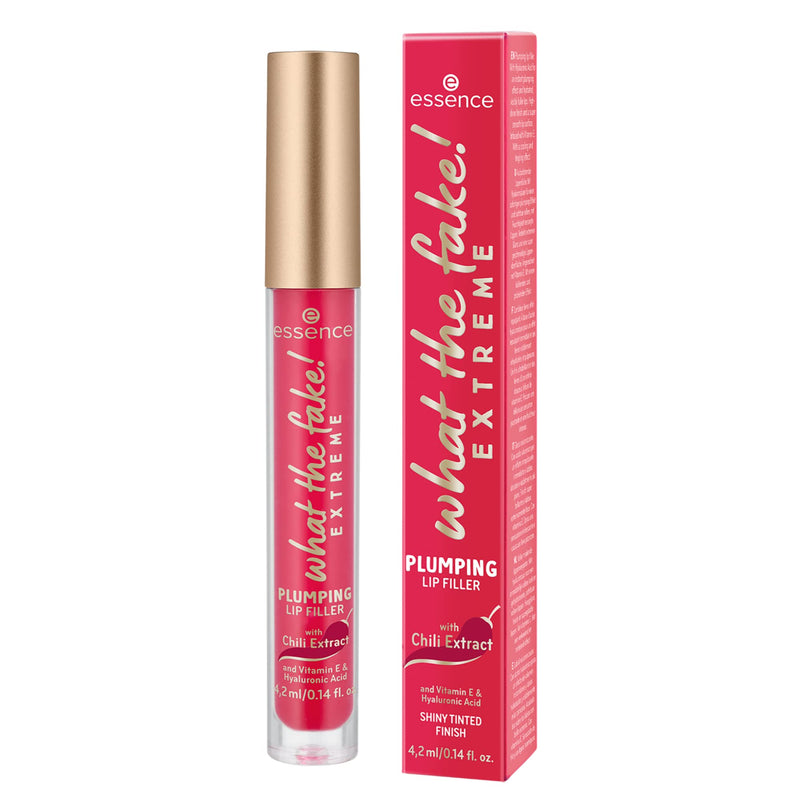 Essence What the fake! Extreme Plumping Lip Filler with Chili Extract 4.2 ml Lip Gloss with Shiny Tinted Finish - BeesActive Australia