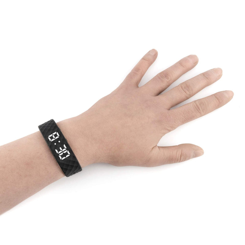 TabTime Vibrating Alarm Reminder Watch (Black) - with up to 10 Personal Alarms or Pill Reminders per Day Black Large - BeesActive Australia
