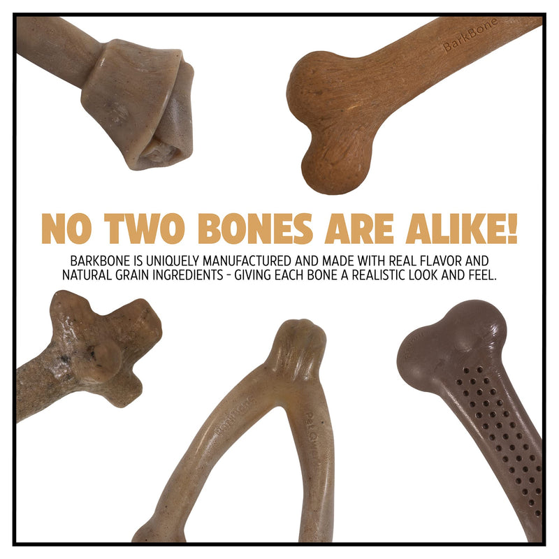 Pet Qwerks Nylon Stick BarkBone - Durable Dog Toys for Aggressive Chewers - Peanut Butter Flavor - 5.5" - BeesActive Australia