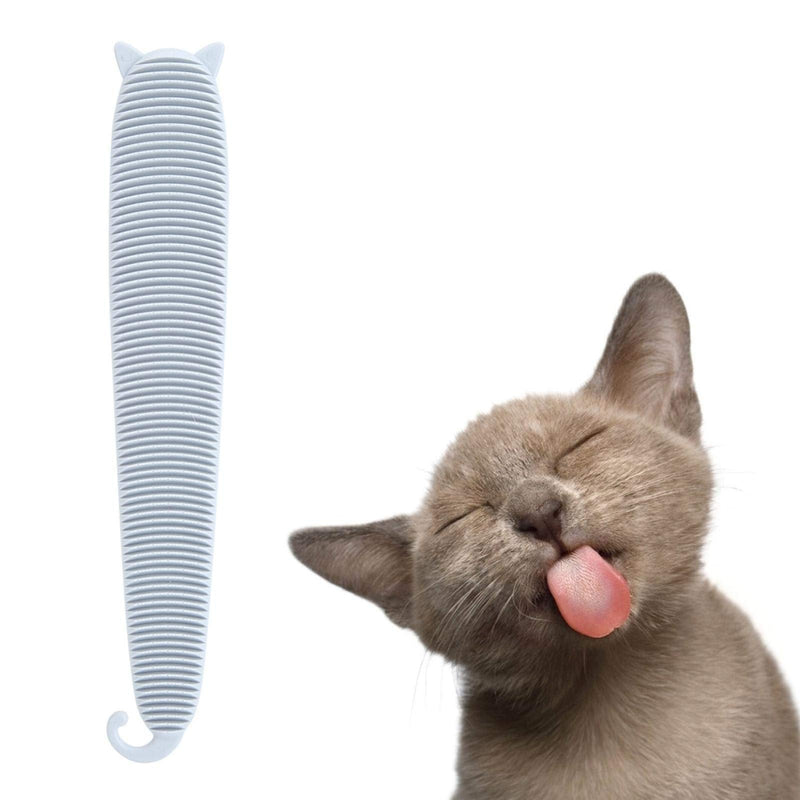 QiaNgshuAikj Pet Massage Comb, ABS Pet Cat Hair Tongue Comb Clean Massage Experience Grooming Tool Supply, for Long Short Haired Dogs and Cats(Gray) - BeesActive Australia
