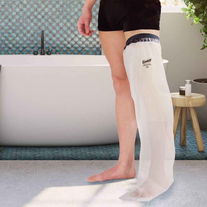 Limbo Waterproof Cast and Dressing Protector - Full Leg (M80LL: 39-51 cm Upper Thigh Circ. (5'0-6'0)) M80LL: 39-51 cm Upper Thigh Circ. (5'0-6'0) - BeesActive Australia