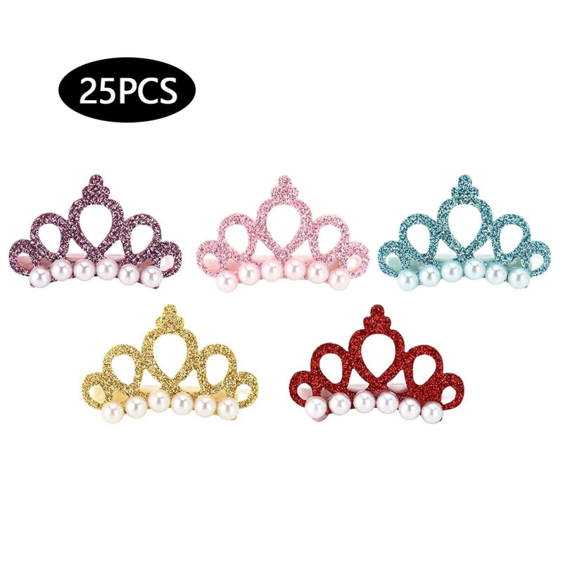 GLOGLOW Pet Hair Clips, 25Pcs Small Snap Hair Clips Crown Hair Clip Dog Hair Clips Headwear Grooming Accessory for Small Dogs Cats - BeesActive Australia