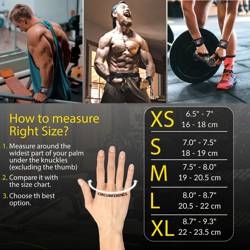 Glaring Way Neoprene Padded Weight Lifting Gloves for Men and Women - Ventilated Wrist Wrap Gloves for Athletes Gym Sessions Cycling Tracking & Sports with Full Palm Protection and Wrist Support Medium - BeesActive Australia