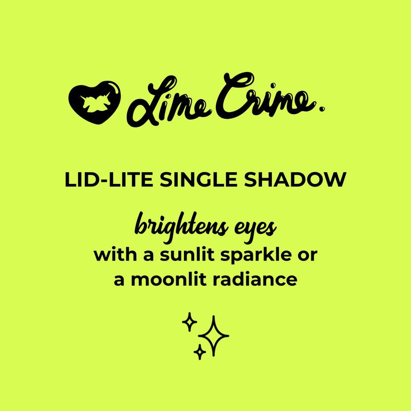 Lime Crime LID-LITE Single Eyeshadow, Lily Pad (Golden Mint with Lavender Shimmer) - Soft, Weightless, Suede-Like Formula Won’t Fade, Smudge or Crease - With Mirrored Compact - Vegan - BeesActive Australia