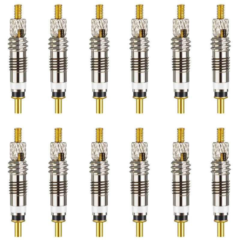 HZJD 12PCS Presta Valve Core, Valve Core Remover Tool, Universal for Road Bike, Mountain Bicycles, Screw-On, Easy to Operation - BeesActive Australia