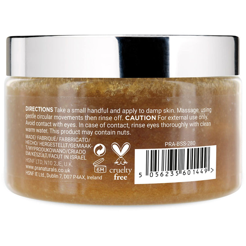 PraNaturals Brown Sugar Body Scrub - Natural Exfoliating Body Scrub - Gently Removes Dead, Dry Skin Cells - 280g - BeesActive Australia