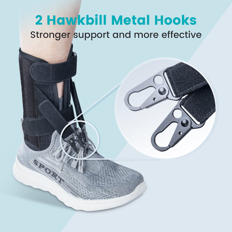 Sylong Afo Foot Drop Brace for Walking with Shoes Left & Right -L/XL L/XL - BeesActive Australia