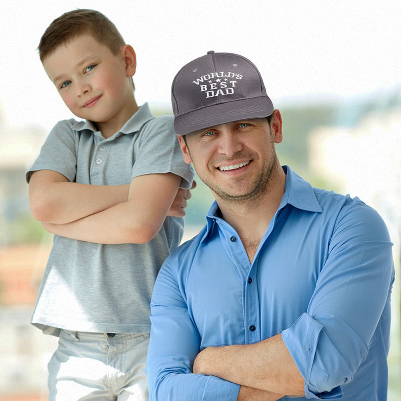 YOULEY Birthday Gifts Snapback Hats for Men Adjustable Flat Visor Trucker Hats for Father with Embroidery Gray - BeesActive Australia