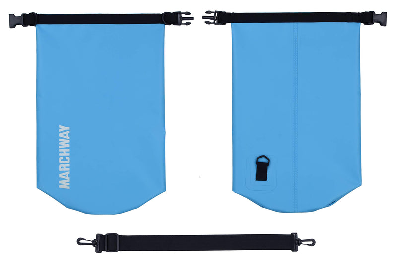 [AUSTRALIA] - MARCHWAY Floating Waterproof Dry Bag 5L/10L/20L/30L/40L, Roll Top Sack Keeps Gear Dry for Kayaking, Rafting, Boating, Swimming, Camping, Hiking, Beach, Fishing Light Blue 20L 