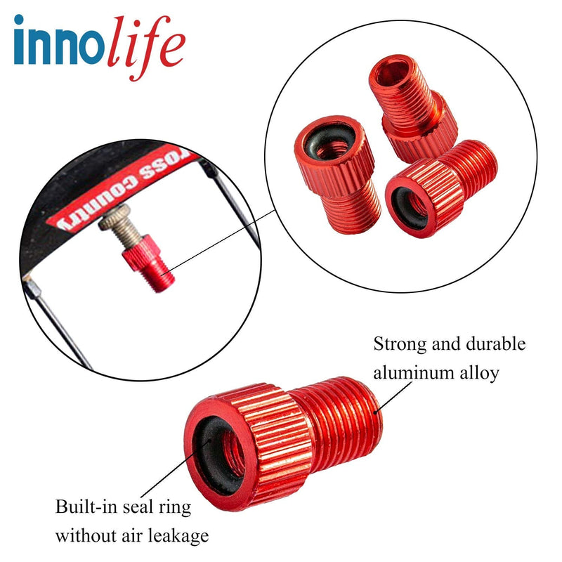 Innolife Aluminum Presta to Schrader Converter Car Valve Adapter Bicycle Bike Tube Pump Air Compressor Tools - BeesActive Australia