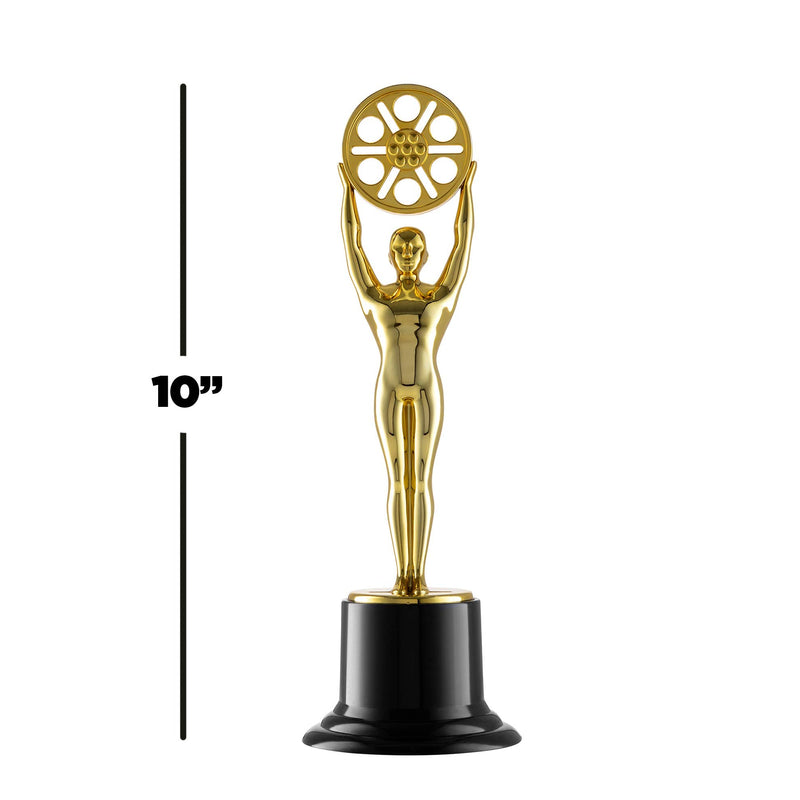 Prextex 10-Inch Gold Movie Buff Award Trophy for Trophy Awards and Party Celebrations, Award Ceremony, and Appreciation Gift, - BeesActive Australia