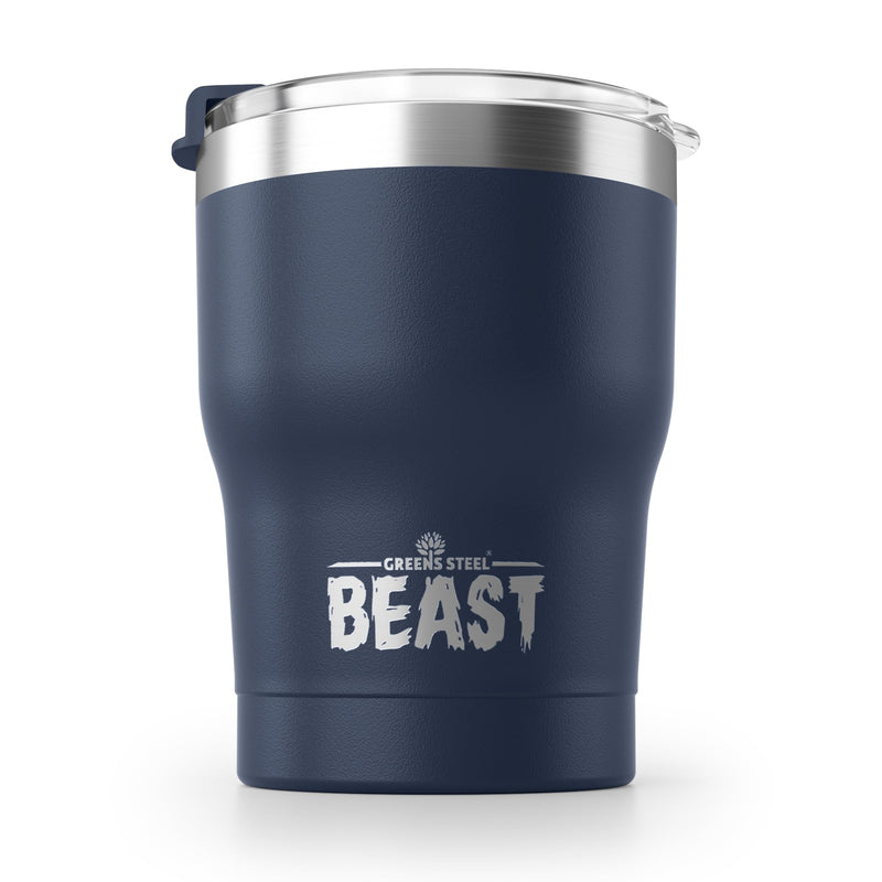 Beast 10 oz Tumbler Stainless Steel Vacuum Insulated Coffee Ice Cup Double Wall Travel Flask (Navy Blue) Navy Blue - BeesActive Australia