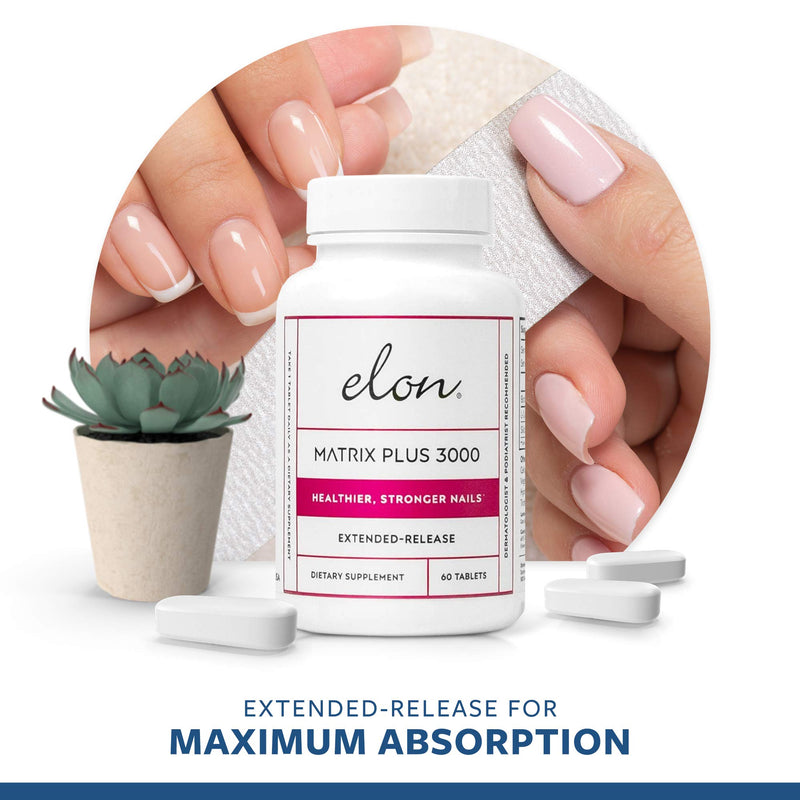 Elon Matrix Plus 3000 Biotin Vitamins for Nail Repair Strengthening and Growth (60 Tablets) - BeesActive Australia