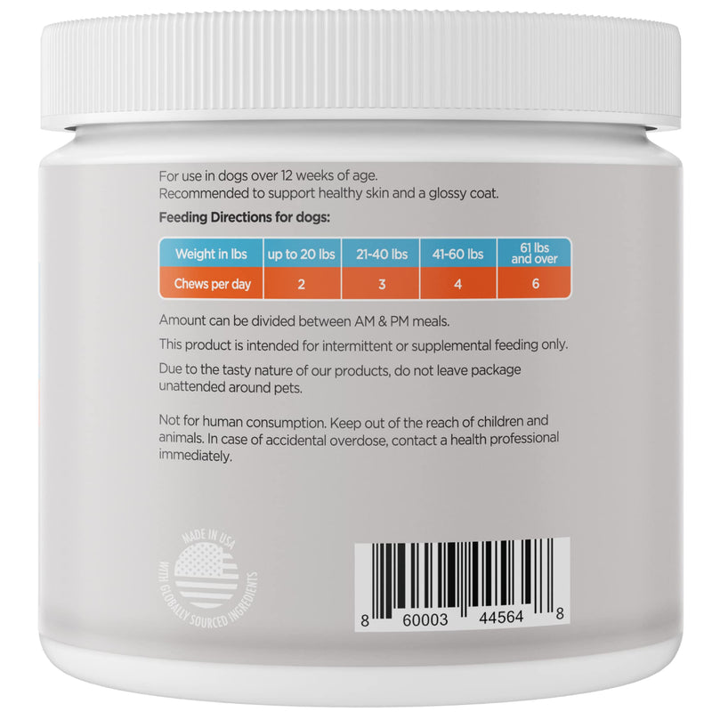 PawMedica Omega 3 for Dogs, Dog Skin and Coat Supplement for Dogs with Fish Oil Dogs Love, Dog Omega 3 Helps with Dog Dry Skin, Dog Omega 3 6 9 Vitamin for Dogs, Omega 3 Dog Chews for Dog Allergies - BeesActive Australia